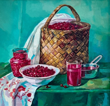 Роскошные букеты, сочные ягоды и «город северного солнца» запечатлела художник Любовь Остроумова