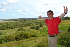 У Троице-Гледенского монастыря, в месте слияния Сухоны и Юга. Фото из личного архива.