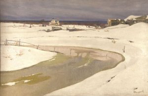 Вахрушов Ф. М. Оттепель. 1910. Холст, масло. Из собрания Вологодской областной картинной галереи