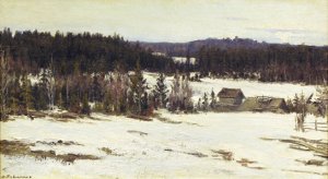 Каринская А. Н. Зима на Лумбе. Начало XX века. Холст, масло. Из собрания Вологодской областной картинной галереи