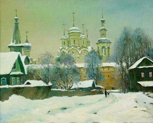 Пахомов О. В. Накануне Рождества. 2004. Холст, масло. Из собрания Вологодской областной картинной галереи