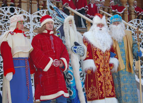 Визит российского Деда Мороза в Якутию