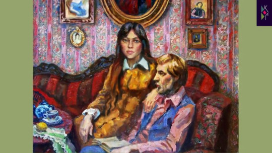 «Портрет сына с женой» кисти Владимира Корбакова показывает картинная галерея в проекте «Экспонат»