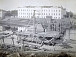 Строительство железобетонного моста через реку Вологда (1928), на заднем плане – здание Вологодского епархиального женского училища, где до 1910 года находилась 11-я Образцовая женская школа