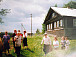 Экскурсию по Тимонихе проводит писатель Василий Белов. 2002 год. Фото ВОУНБ