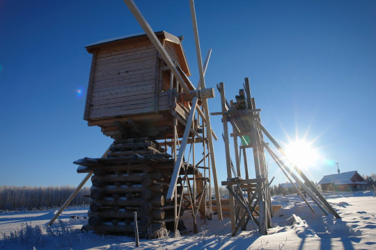 Работы по восстановлению ветряной мельницы в музее «Семёнково» вошли в завершающую стадию