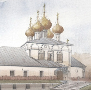 В Череповце открылась выставка «Возрождение православных храмов города Устюжны»