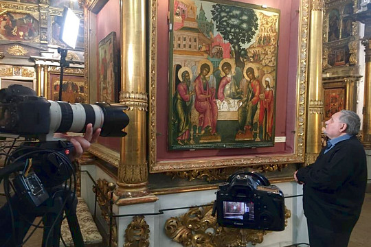 В Вологде и Устюжне прошли съемки фильма о меценате Михаиле Абрамове, основателе Музея русской иконы в Москве