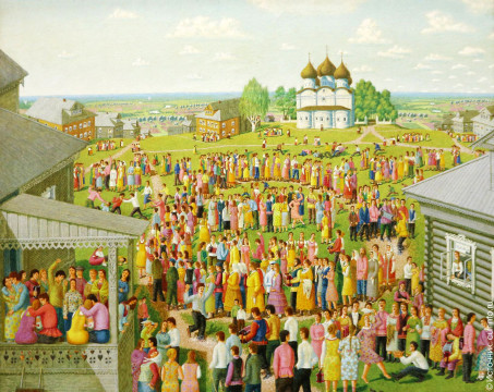 «Церемонии, забавы, праздники в России» на картинах известных художников увидят посетители Шаламовского дома