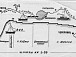 Схема Мариинской водной системы с указанием участков с применением конной тяги и людской силы. Вторая половина ХХ в. 