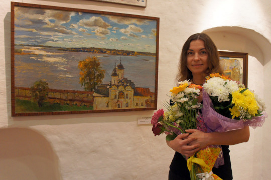 В Кирилло-Белозерском музее-заповеднике открылась выставка живописи Ольги Карпачёвой «По миру с этюдником»