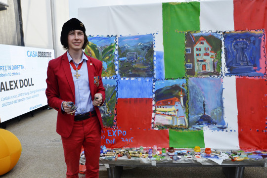 Алекс Долль, в июле представивший вологжанам выставку «По следам А. В. Суворова в Швейцарии», принял участие в «Экспо-2015» в Милане