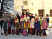 Накануне ученики вологодских школ участвовали в акции Дома-музея Петра I – команды украшали сквер на Советском проспекте снежными скульптурами.