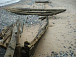 На побережье Онежского озера осенью 2018 года обнаружены остатки старинного деревянного судна. Фото предоставлено Комитетом по охране объектов культурного наследия Вологодской области