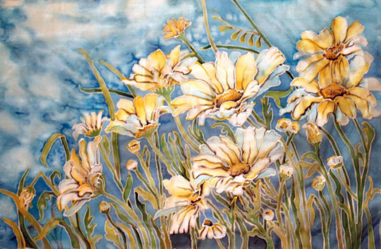 Батик и глубоковскую роспись Натальи Шильниковской увидят посетители художественной выставки «Цветы души»