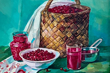 Роскошные букеты, сочные ягоды и «город северного солнца» запечатлела художник Любовь Остроумова