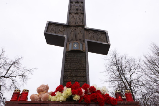 Вологжане несут цветы к стихийным мемориалам памяти жертв трагедии в Подмосковье