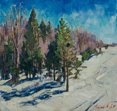 Пейзаж вологодского художника Аркадия Полякова стал главной темой марта в корпоративном календаре лесопромышленного холдинга
