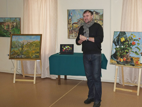 «Мозаику путешествий» подарил жителям Тотьмы художник Аркадий Поляков