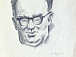 Корбаков Владимир Николаевич (1922-2013). Портрет К. Коничева. 1971.Бумага, карандаш. ВОКГ.