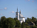 Вид на Крестовоздвиженскую церковь из Перхурьево