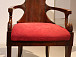 Кресло. Вторая половина 19 в. Дерево, ткань, работа столярная, полировка, обойная работа. Из фондов Вологодского музея-заповедника