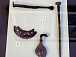 Археологические находки по результатам раскопов: 5 – ключ, 6 – подковка обувная, 7 – ушко котла, 8 – гвоздь кованый.