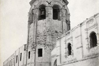 Колокольня Спасо-Каменного монастыря. Старинное фото