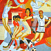 Кураго Б. А. Эскиз росписи. «Спорт». 1978
