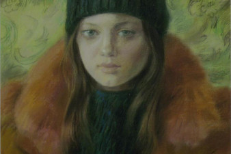 Журавлев Н. А. Женский портрет. 2008. Картон, пастель