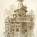 Наговицын А. Т. Прилуки. Реставрация деревянной церкви. Изображение с сайта lunin-gallery.ru