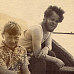 Сергей Орлов с сыном Владимиром на реке Ковжа, 1960 год. Фото из фондов Белозерского краеведческого музея