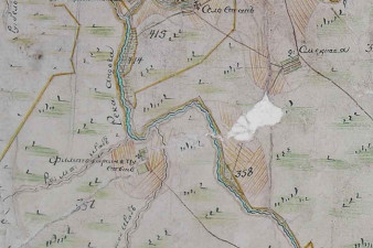 Филиппо-Ирапская пустынь на старинной карте 1780-х годов. Фото tcherepovets.narod.ru