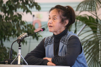 Поэт Ольга Фокина на открытии Беловских чтений в 2014 году