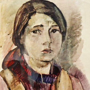 Т. Чистякова. Автопортрет. Фрагмент. 1971