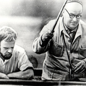 Писатели Василий Белов и Константин Коничев на рыбалке, 1970-е годы