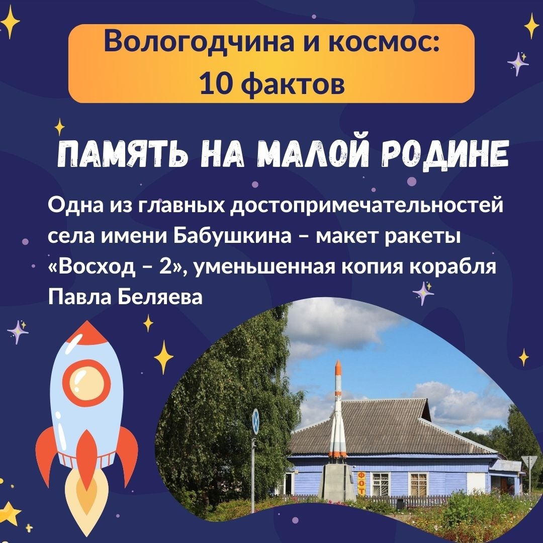 Вологодчина и космос: 10 фактов Вологодчина и космос: 10 фактов