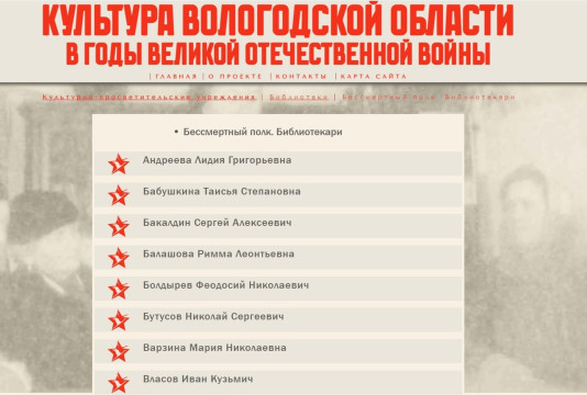 79 имён героев: Вологодская областная библиотека запустила энциклопедию о библиотекарях-фронтовиках