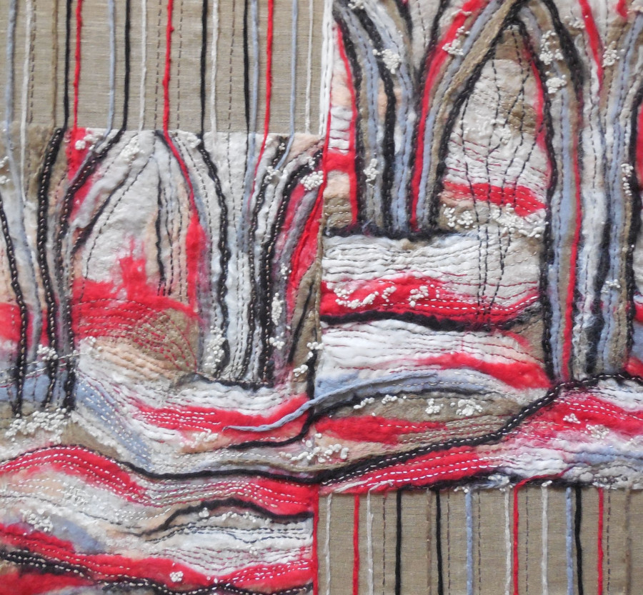 Горячий снег, 2015 г. 65х60, художественный войлок