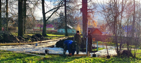 Продолжается возрождение сада купцов Кокоревых в окрестностях Тотьмы