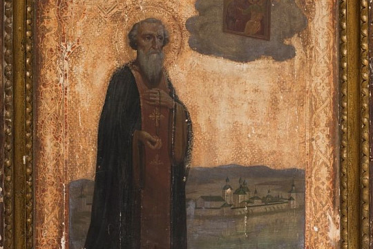 Икону с образом основателя монастыря, написанную безруким и безногим художником, представили в Кирилло-Белозерском музее-заповеднике