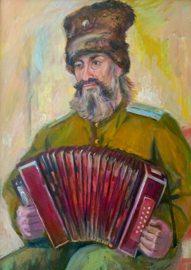 Портрет Павла. Холст на оргалите, 60х50, 2023