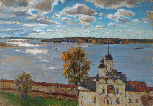 В Кирилло-Белозерском музее-заповеднике открылась выставка живописи Ольги Карпачёвой «По миру с этюдником»
