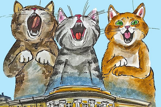 Культурные вологодские котики стали героями новой выставки Олега Малинина