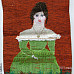 Портрет Н. Н. Пушкиной. 1986. Х/б нити, х/б ткань, волосы, люрекс, ручное ткачество, вышивка