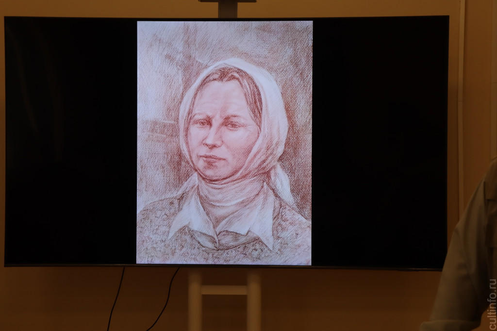 Второй вариант портрета мамы Рубцова, написанный сепией, был завершен накануне фестиваля «Рубцовская осень»