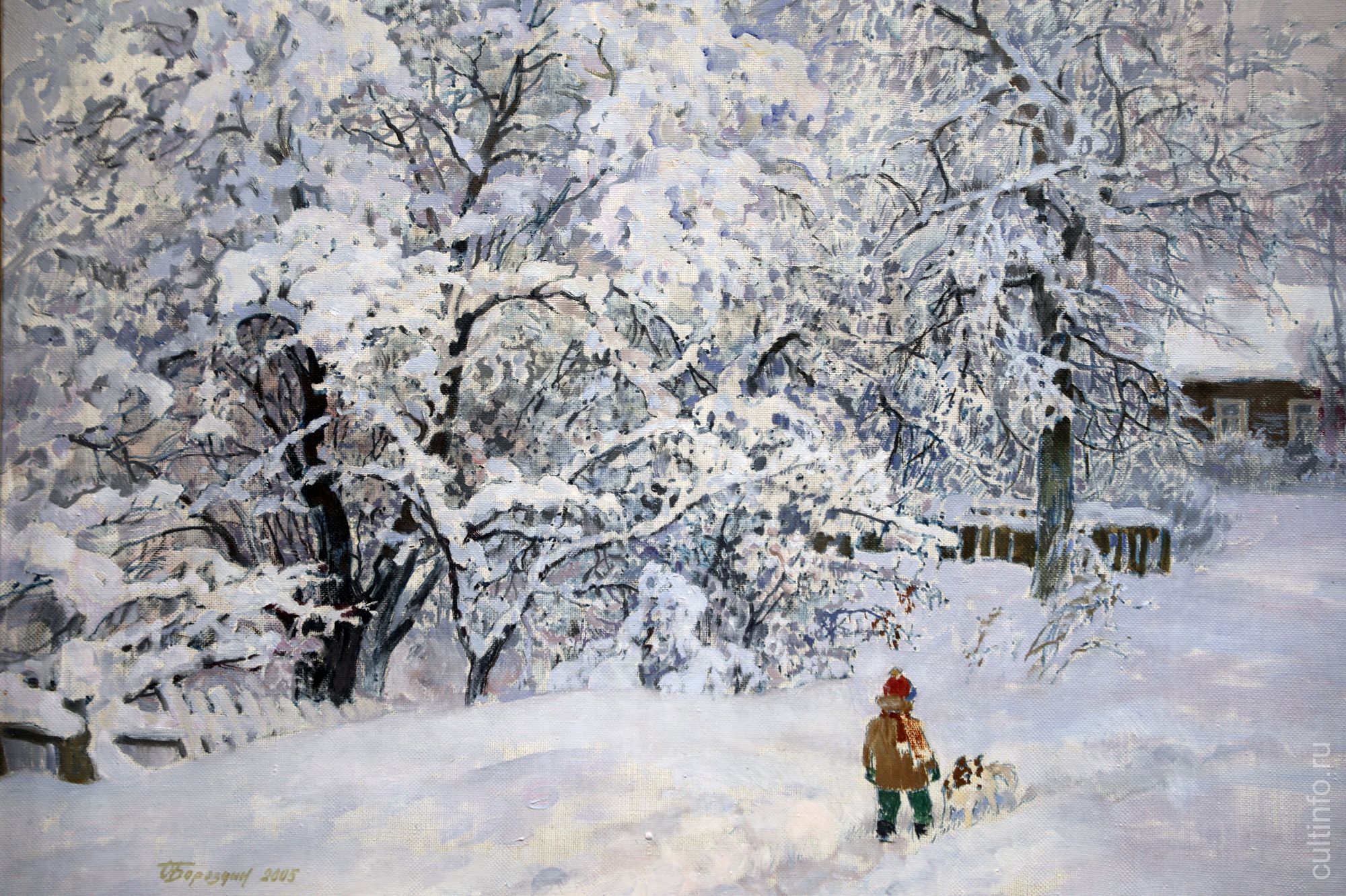 Яблони в снегу. 2005 