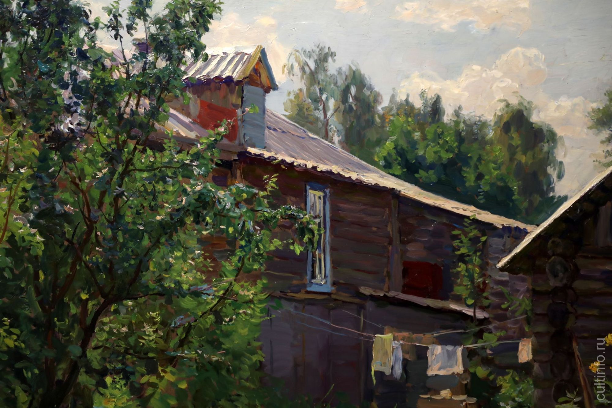 Юрий Кугач. Деревенский дворик. 1989 